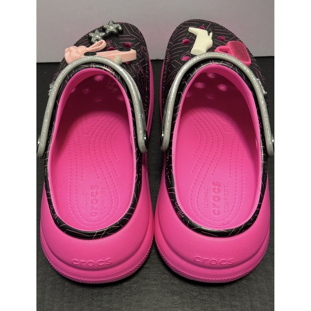Crocs X Barbie Crush Platform Clog Limited Edition Black Pink, Women 7 / Men 5 - Picture 7 of 11